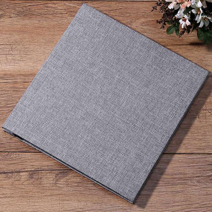 Photo Album Scrapbook Linen Art Diy Memory Book Thick Pages with Film