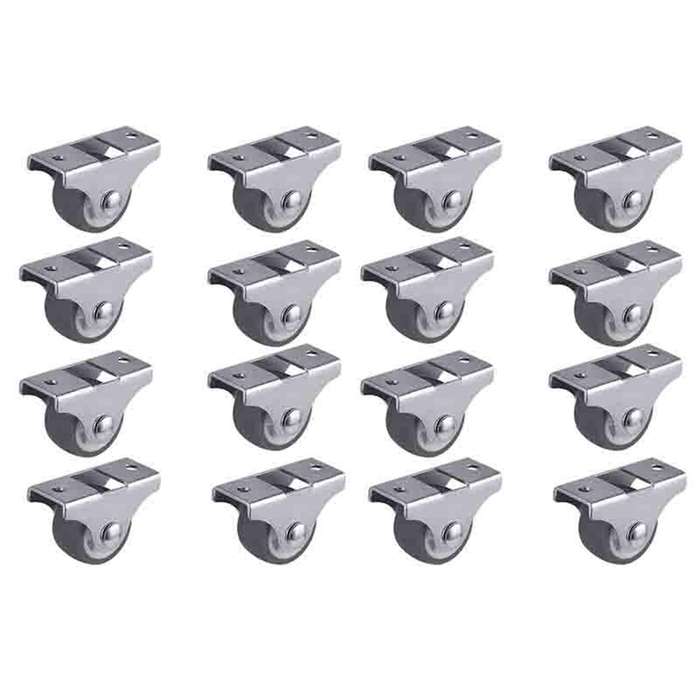 8pcs Tpe Caster Wheels with Rigid Ball Bearing Trolley Wheels 1 Inch