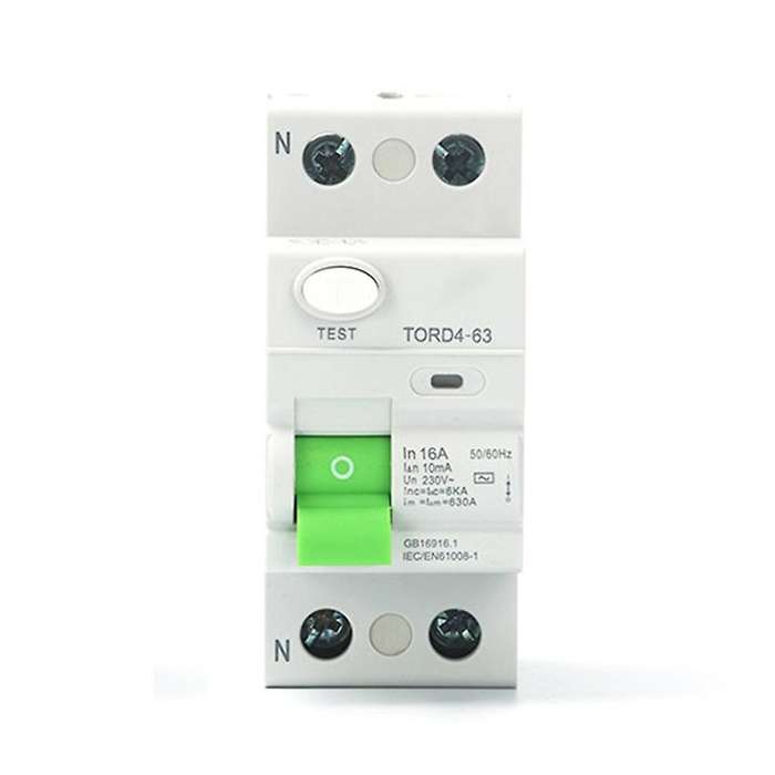 Ac 2p 6ka Rccb Rcd 230v Residual Current Circuit Breaker 2p 16a 10ma