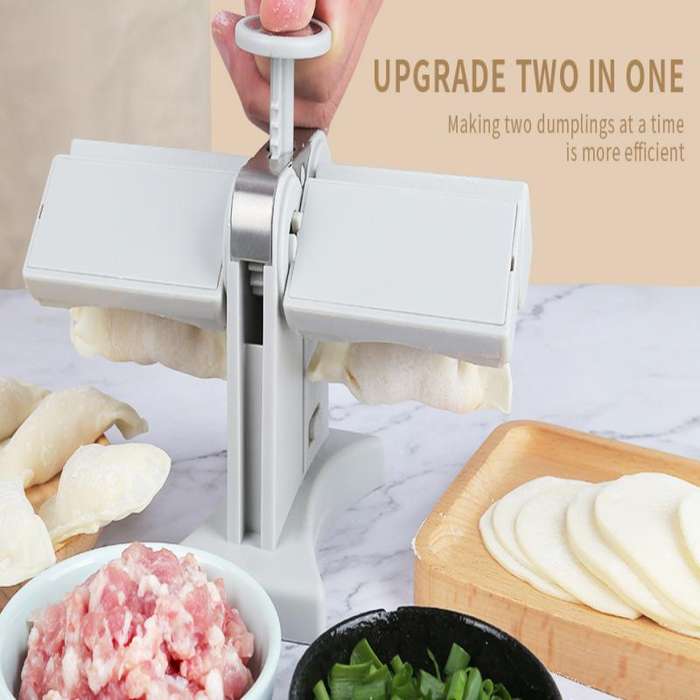 1pc Herobaby Automatic Double Head Dumpling Maker With Stuffing Scoop 2 Noodle Cutters And 8.