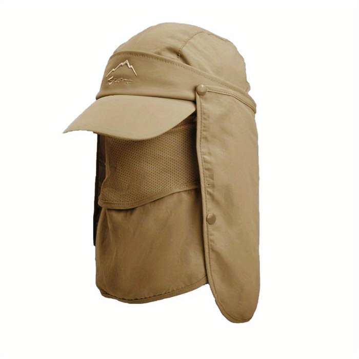 1pc Gentle Care Men's Quick-Dry Sun Protection Hat for Outdoor Fishing Breathable Mesh Baseball