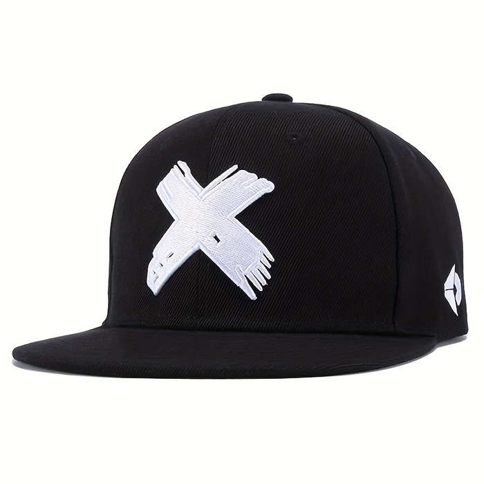1pc X Label Embroidery Baseball Cap Solid Color Adjustable Snapback Hats Hip Hop Unisex Casual Dad