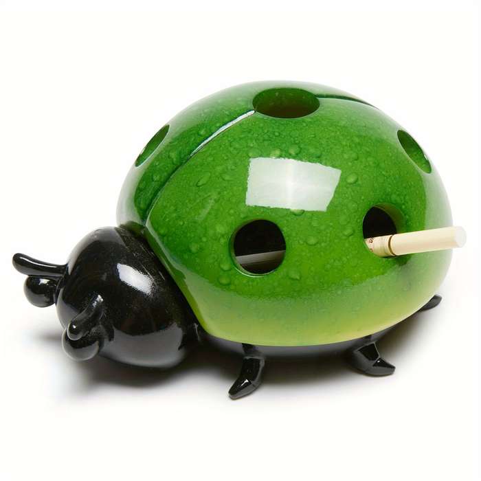 1pc Ashtray Creative Ashtray Ladybug Ashtray Decorative Ashtray Decoration For Outdoor Law