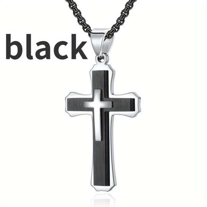 1 Piece Black Jesus Theme Pendant