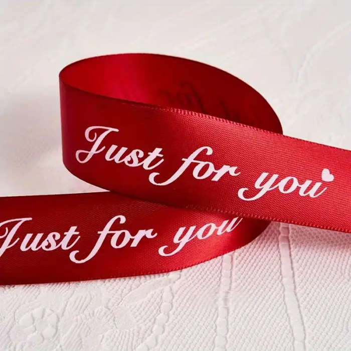 1 Roll Of 5m/196.85in Ribbon Red