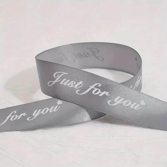 1 Roll Of 5m/196.85in Ribbon Gray