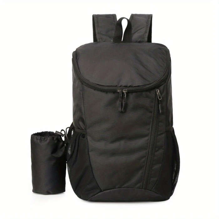 1pc Ultra-Light Foldable Outdoor Backpack Waterproof Nylon Travel Hiking Gear with Multiple Compartm