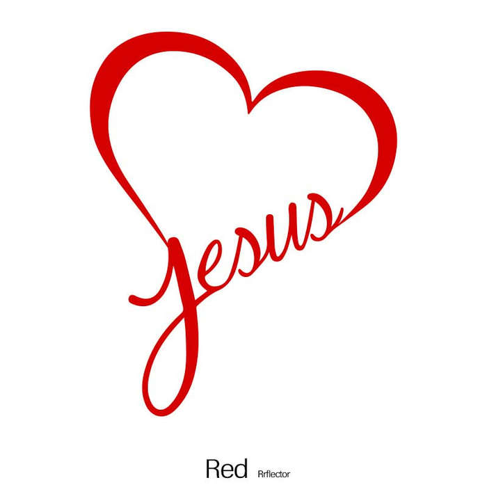 1pc Red Jesus Christian Themed Stickers