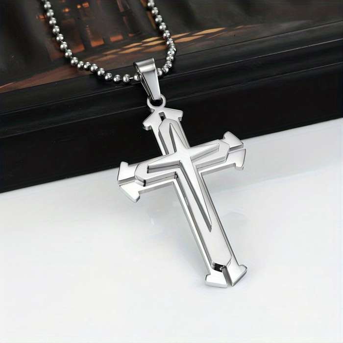 1 Piece Blackx2 Add Bluex2 Jesus Theme Pendant