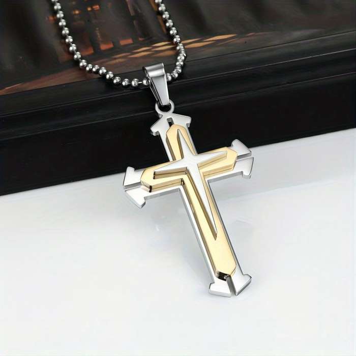 1 Piece Blackx2 Add Bluex2 Jesus Theme Pendant