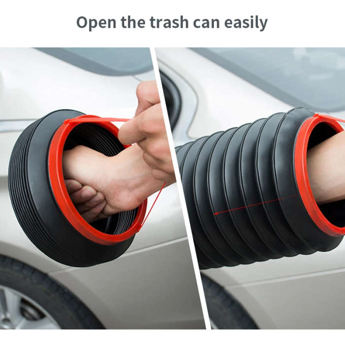 1pc 4L Outdoor Portable Camping Folding Trash Can Magic Bucket Folding Garbage Can Multi-functional