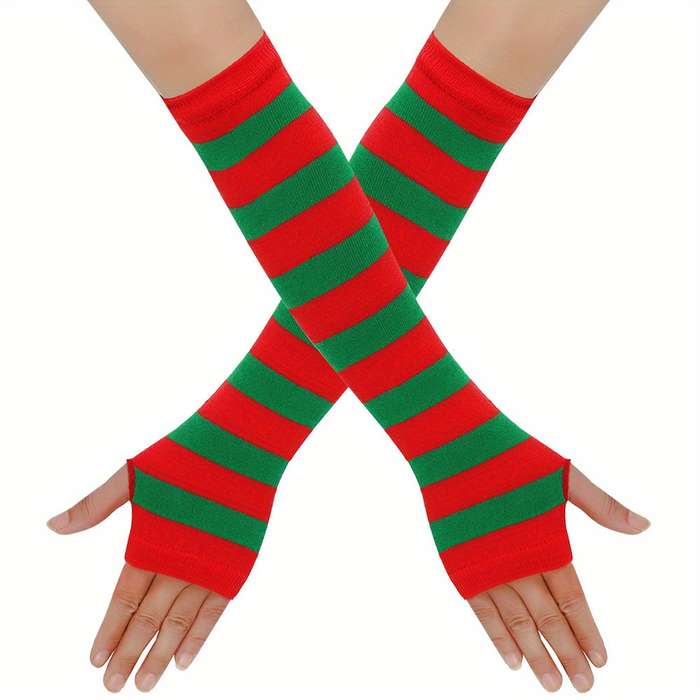 1 Pair Green Warm Gloves