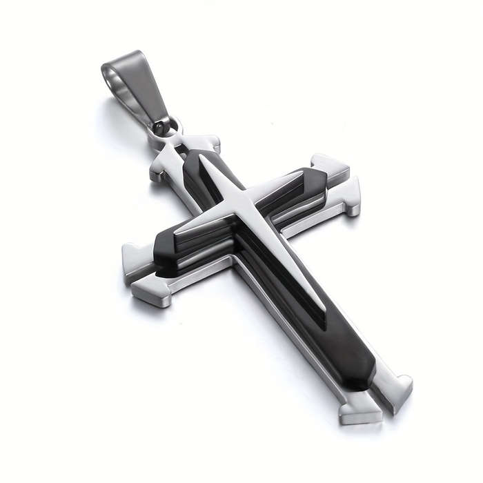 1 Piece Blackx2 Add Bluex2 Jesus Theme Pendant