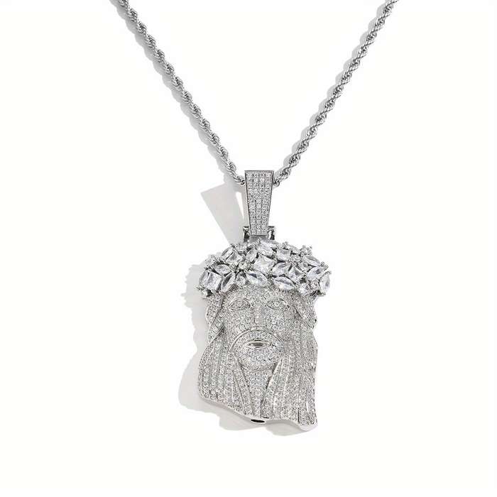 1 Piece Silver Color Jesus Theme Pendant