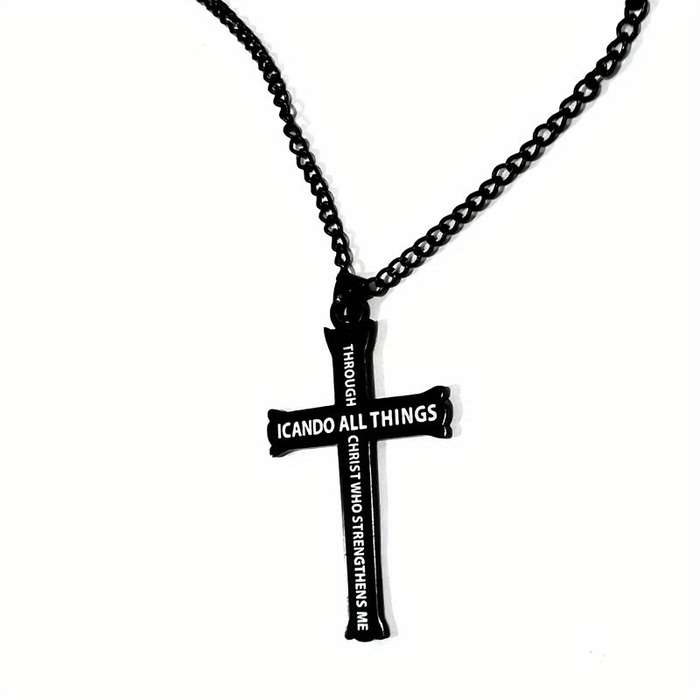 1 Piece Goldenx2 Add Black Jesus Theme Pendant