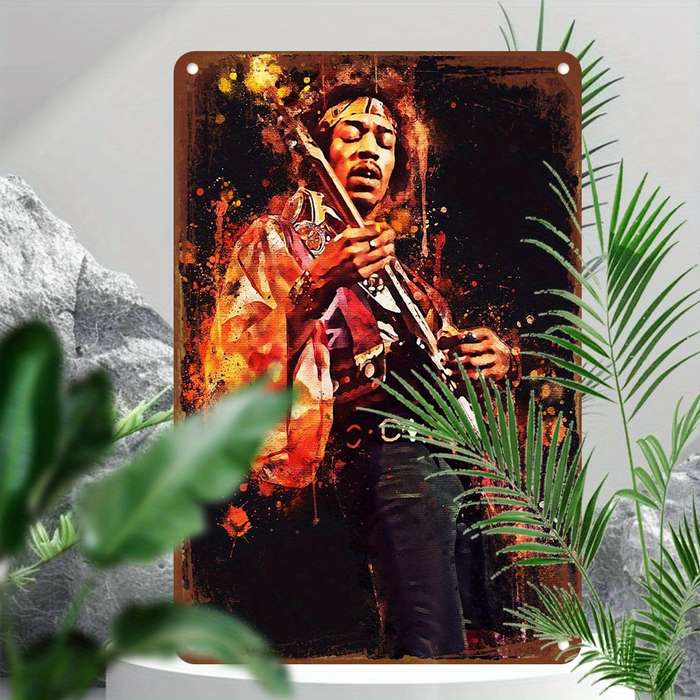 1pc Vintage-Inspired Aluminum Wall Art 20.32x30.48 cm UV Printed Metal Decor for Home Office B