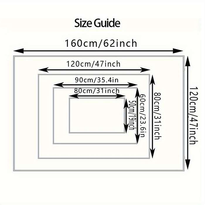 1Pc 47x63inch 120x160cm Floor Mat