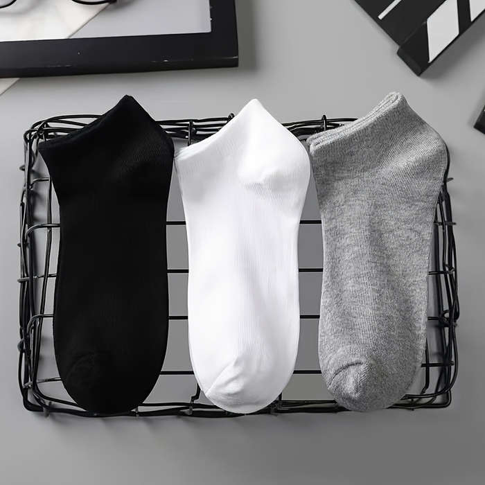 10 Pairs Black One Size High Elastic Socks