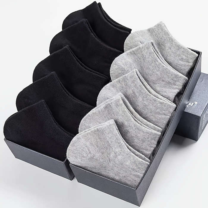 10 Pairs Black One Size High Elastic Socks