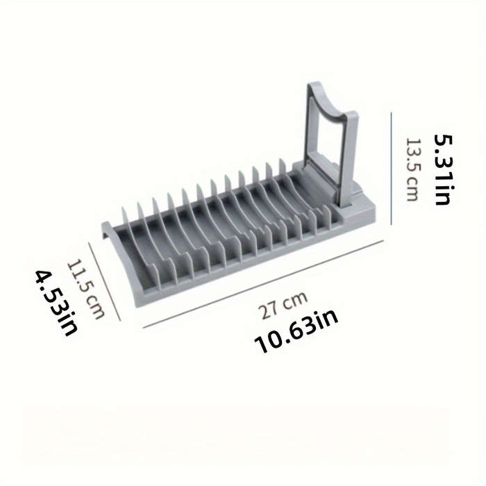 1pc Foldable Dish Rack   Space-Saving Plastic Kitchen Organizer for Countertops and Cabinets   Mult