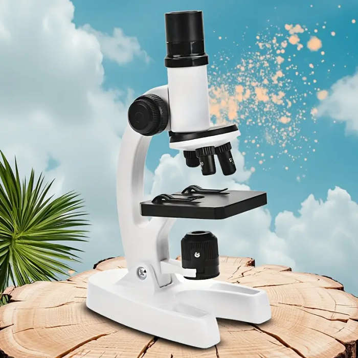 Microscope with 300-1200X Magnification, HD Optical System & Adjustable Color Filters, Smartphone Co
