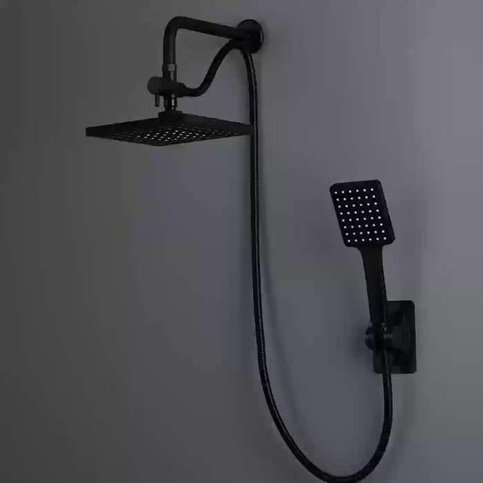 1PC Black Square Shower Set