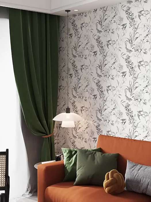 1PC Wall StickersMorning Flowers And Evening Flowers H210.5m LongX44cm Wide