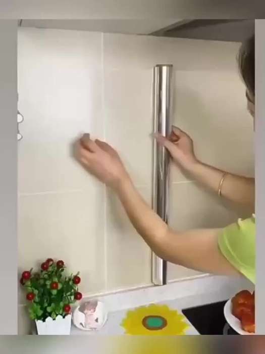 1pc 2m Long Invisible Kitchen Oil-Proof Film High-Temperature Resistant Static Cling Plastic Pro