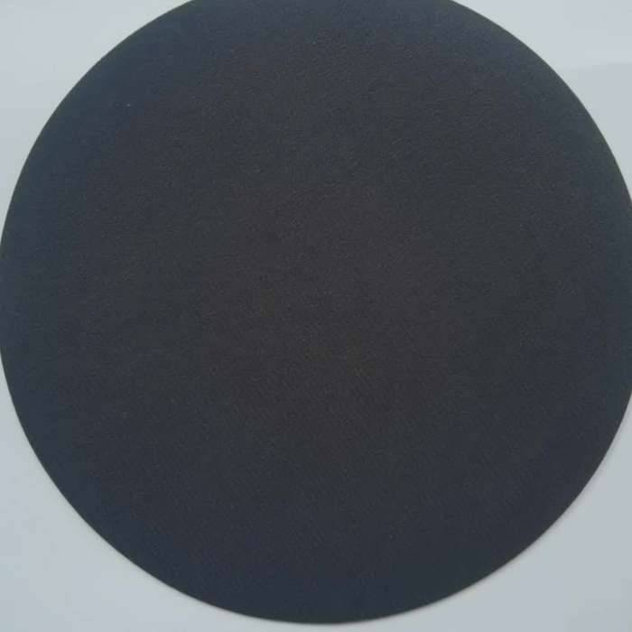 1pc Round Faux Leather Mouse Pad Sleek Black Smooth Surface for Precision Tracking
