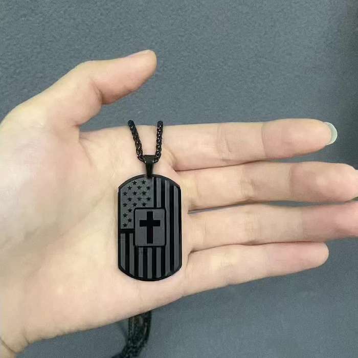 1 Piece Black Jesus Theme Pendant