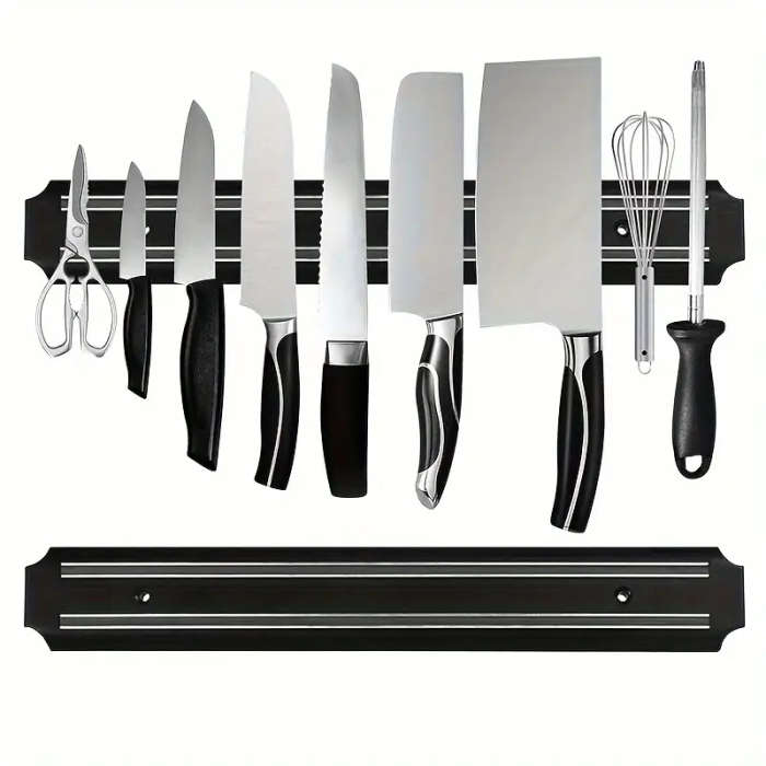 1pc Powerful Magnetic Knife Holder for Wall Space-Saving Secure Easy Access Adds Style Safety to You
