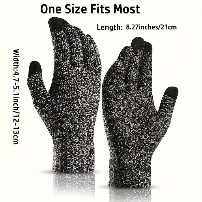 1 Pair Navy Blue Warm Gloves