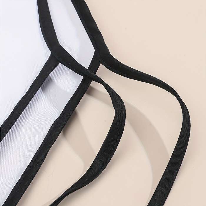 1pc Stylish Letter Print Chef Apron Durable Polyester Woven Design for Kitchen Dining Use Sho