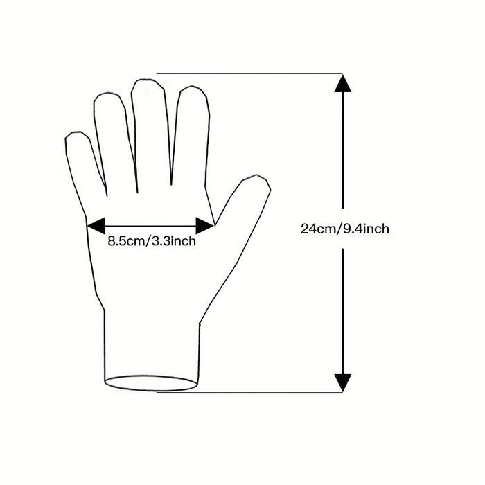 1 Pair Grey Warm Gloves