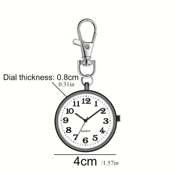 1pc Minimalist Keychain Pocket Watch Color Sent Randomly