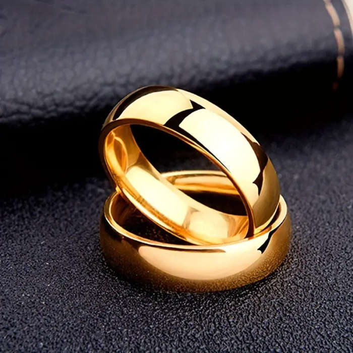Stylish Unisex Stainless Steel Ring, 6mm Wide