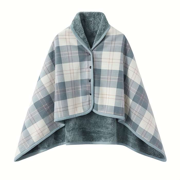 1ps Blanket Color GreenAndBlue Grids size 100x140cm