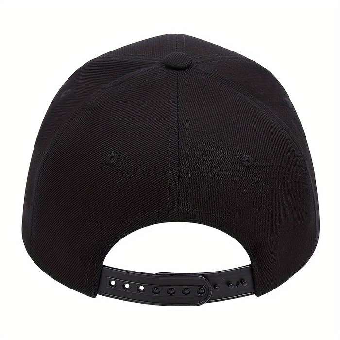 1pc Men's Cap With HAMBURGER Embroidery And A Flat Brim Men's Casual Adjustable Buckle Baseball Ca