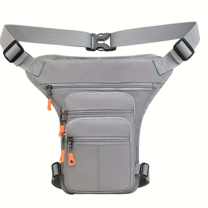 1pc Men's Outdoor Adjustable Sports Waterproof Waist Bag Casual Trend Multi-functional Multi-Pocket