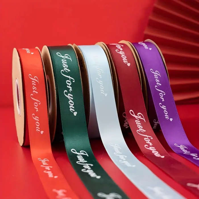 1 Roll Of 5m/196.85in Ribbon Red