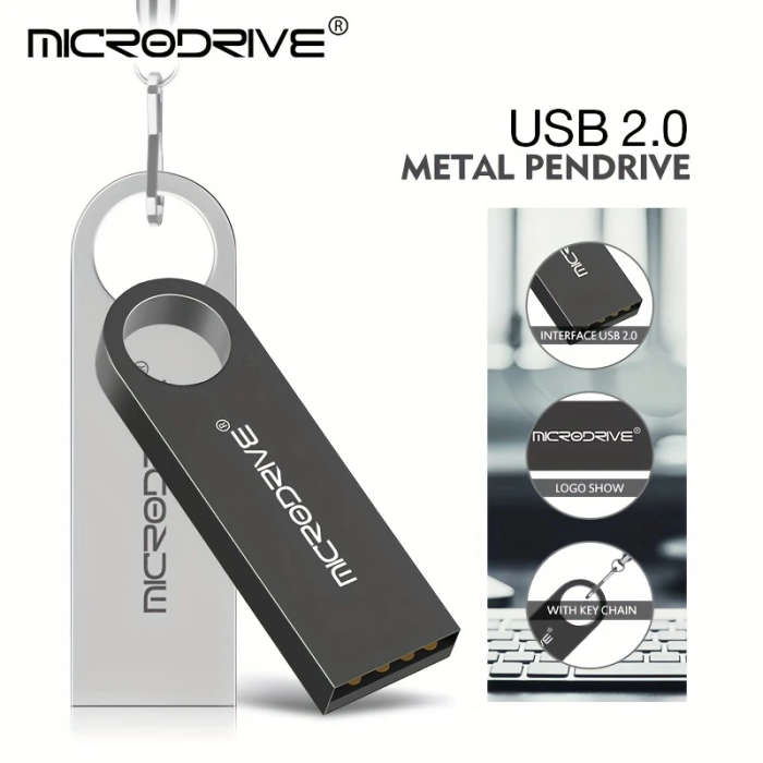 1pc High-Speed USB 2.0 Flash Drive 4GB Storage Options Portable USB Memory Stick with Key Ring