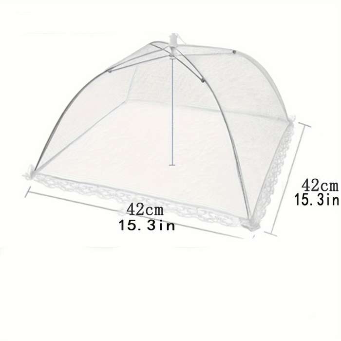 1pc of white rice cover foldable dining table food fly proof rice cover household dust cover