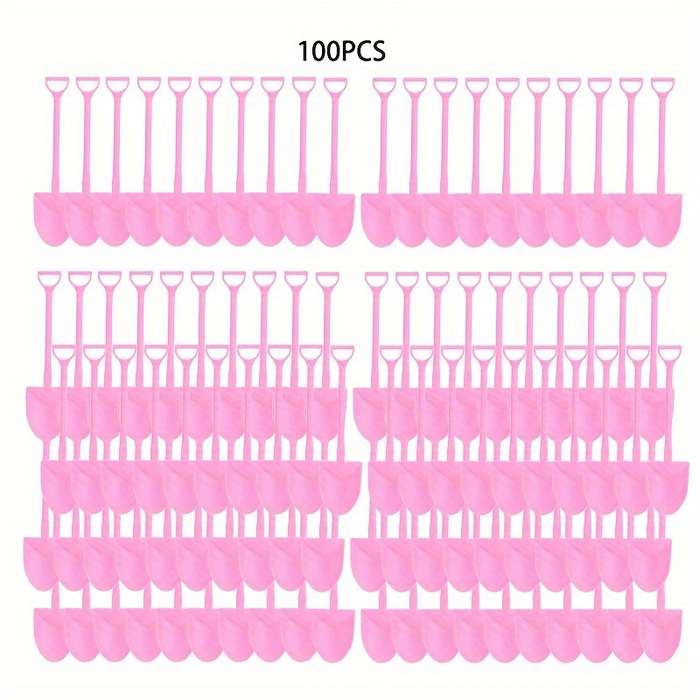 100pcs Colorful Disposable Plastic Spatulas
