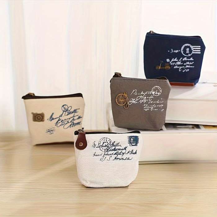 Canvas coin purse