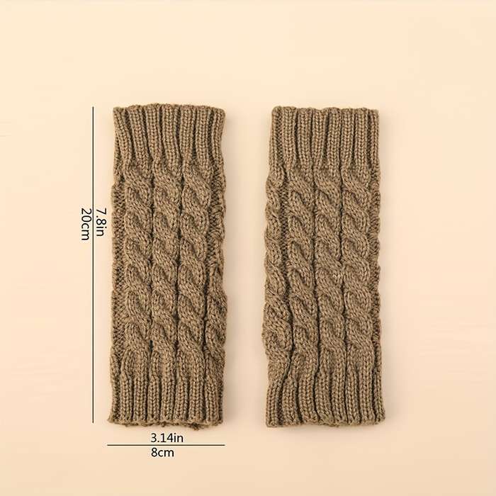 1 Pair White Stretchy Half Finger Gloves