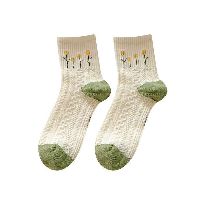 5 Pairs Mixed Color One Size High Elastic Socks
