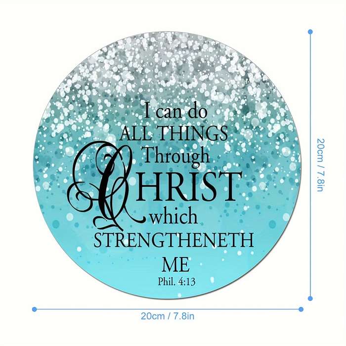 1pc English Quotes Gaming Mouse Pad Stylish Design Round Mousepad Non-slip Rubber M