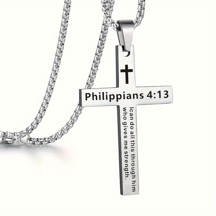 1 Piece Philippians 4:13 Jesus Theme Pendant