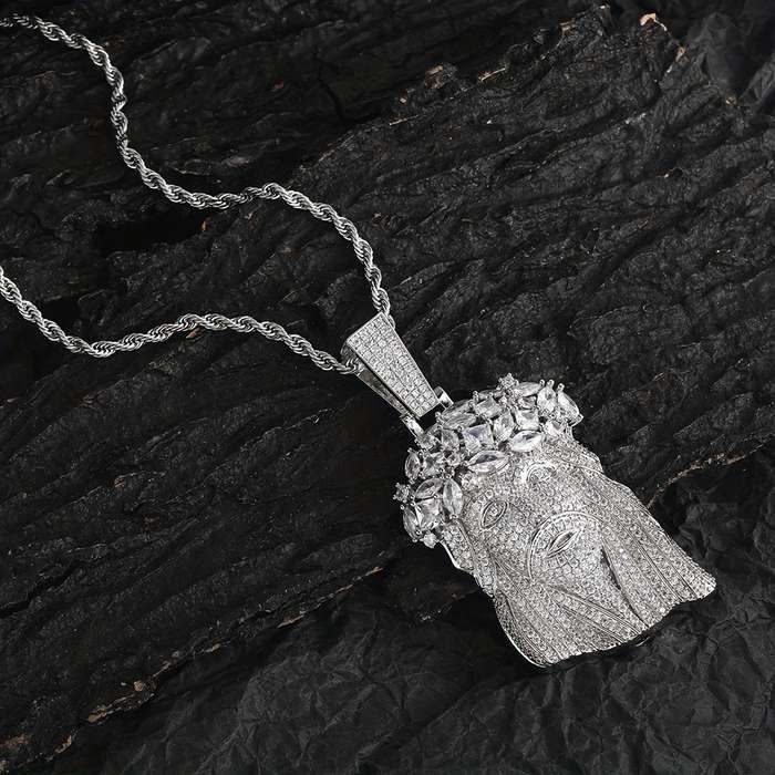 1 Piece Silver Color Jesus Theme Pendant