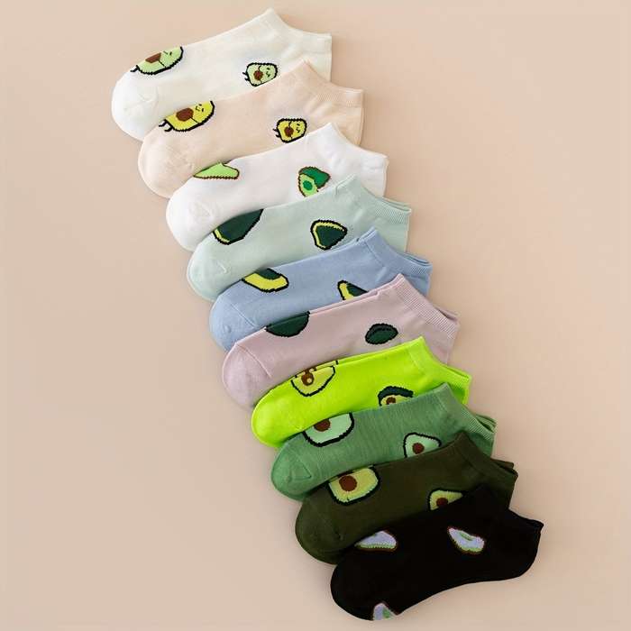 10 Pairs Of Mixed Colors One Size High Elastic Socks